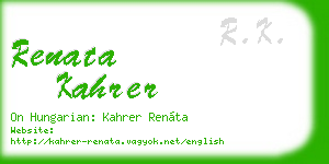 renata kahrer business card